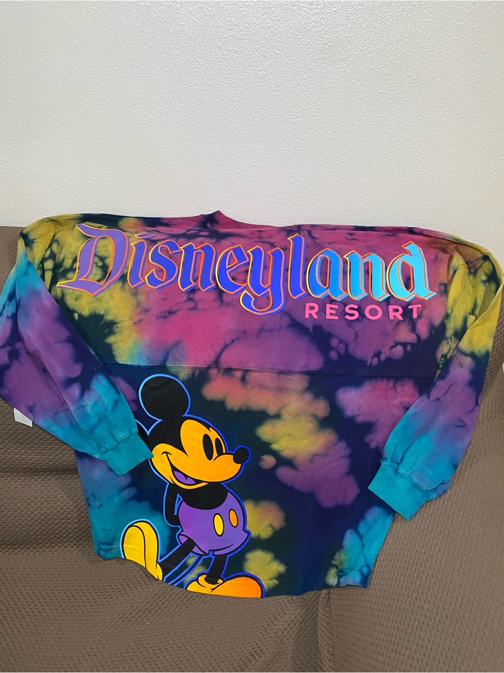 Disneyland 70th Anniversary Tie Dye Mickey Mouse Castle Spirit Jersey S/Small